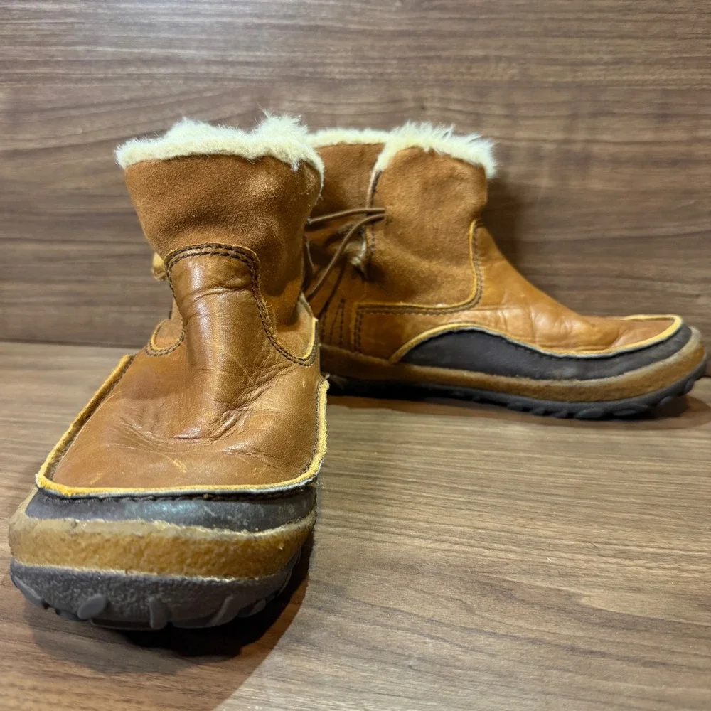 Merrell M-Select DRY Boots Womens 6.5 Tan Good Waterproof Faux Fur J45932